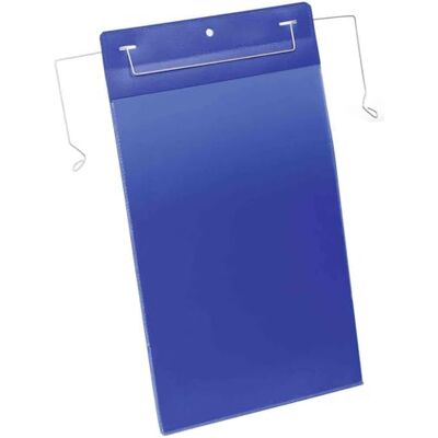 Durable Pochette porte-document A4 portrait, Lot de 50, Bleu foncé, 175307 Fixation par fil de suspension sur conteneurs de transports et grillages, usage logistique, film résistant, Made in Germany - Publicité Durable Pochette porte-document A4 portrait, Lot de 50, Bleu foncé, 175307 Fixation par fil de suspension sur conteneurs de transports et grillages, usage logistique, film résistant, Made in Germany - Publicité