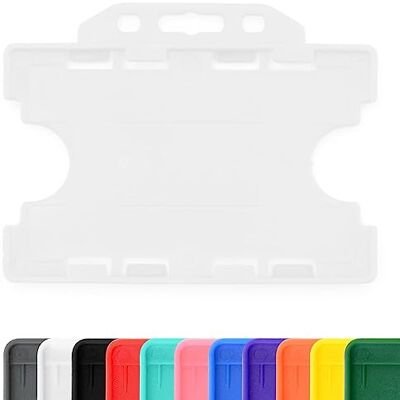 CKB LTD Lot de 10 porte-badges double face rigides en Plastique coulissants à face ouverte Format horizontal ou paysage Pour 2 deux d'identité cartes de 86 x 54 mm crédit CR80 Clair - Publicité CKB LTD Lot de 10 porte-badges double face rigides en Plastique coulissants à face ouverte Format horizontal ou paysage Pour 2 deux d'identité cartes de 86 x 54 mm crédit CR80 Clair - Publicité