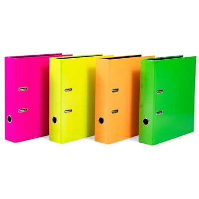HERMA Lot de 10 classeurs A4 fluo de 7 cm de large, pour enfants, couleur unie, couleur fluo vive, pour garçons et filles - Publicité HERMA Lot de 10 classeurs A4 fluo de 7 cm de large, pour enfants, couleur unie, couleur fluo vive, pour garçons et filles - Publicité