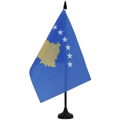 AZ FLAG Drapeau De Table Kosovo 21x14 cm Petit Drapeau Kosovard De Bureau 100% Polyester Avec Hampe De 25cm Et Socle En Plastique Noir - Publicité AZ FLAG Drapeau De Table Kosovo 21x14 cm Petit Drapeau Kosovard De Bureau 100% Polyester Avec Hampe De 25cm Et Socle En Plastique Noir - Publicité