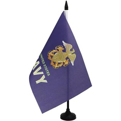 AZ FLAG Drapeau De Table USA Navy 21x14 cm Petit Drapeau De L'Armée Américaine De Bureau 100% Polyester Avec Hampe De 25cm Et Socle En Plastique Noir - Publicité AZ FLAG Drapeau De Table USA Navy 21x14 cm Petit Drapeau De L'Armée Américaine De Bureau 100% Polyester Avec Hampe De 25cm Et Socle En Plastique Noir - Publicité