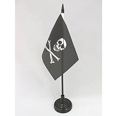 AZ FLAG Drapeau De Table Pirate tête de mort 15x10 cm Mini Drapeau Corsaire De Bureau 100% Polyester Avec Hampe De 25cm Et Socle En Plastique Noir - Publicité AZ FLAG Drapeau De Table Pirate tête de mort 15x10 cm Mini Drapeau Corsaire De Bureau 100% Polyester Avec Hampe De 25cm Et Socle En Plastique Noir - Publicité