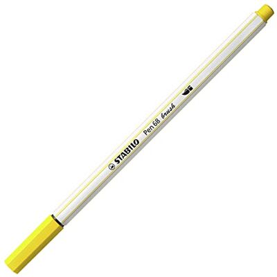Stylo feutre STABILO Pen 68 pinceau Jaune Moyen - Stylo feutre - Publicité Stylo feutre STABILO Pen 68 pinceau Jaune Moyen - Stylo feutre - Publicité