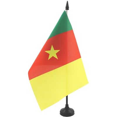 AZ FLAG Drapeau De Table Cameroun 21x14 cm Petit Drapeau Camerounais De Bureau 100% Polyester Avec Hampe De 25cm Et Socle En Plastique Noir - Publicité AZ FLAG Drapeau De Table Cameroun 21x14 cm Petit Drapeau Camerounais De Bureau 100% Polyester Avec Hampe De 25cm Et Socle En Plastique Noir - Publicité