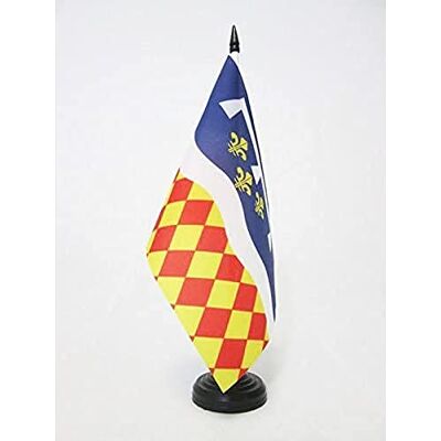AZ FLAG Drapeau De Table Charente 21x14 cm Petit Drapeau Du Département Charentais De Bureau 100% Polyester Avec Hampe De 25cm Et Socle En Plastique Noir - Publicité AZ FLAG Drapeau De Table Charente 21x14 cm Petit Drapeau Du Département Charentais De Bureau 100% Polyester Avec Hampe De 25cm Et Socle En Plastique Noir - Publicité