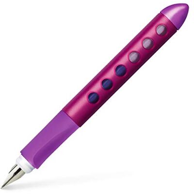 Faber-Castell Stylo-plume scolaire Scribolino pour gauchers, mûre - Publicité Faber-Castell Stylo-plume scolaire Scribolino pour gauchers, mûre - Publicité