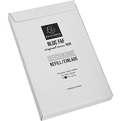 Exacompta 5 Recharges de Bureau pour Bloc FAF 16x10 cm Format N°2 - Publicité Exacompta 5 Recharges de Bureau pour Bloc FAF 16x10 cm Format N°2 - Publicité