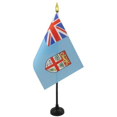 AZ FLAG Mini Drapeau Fidji De Table 15x10 cm Drapeau Fidjien De Bureau 100% Polyester Avec Hampe Pointe Dorée 25cm - Publicité AZ FLAG Mini Drapeau Fidji De Table 15x10 cm Drapeau Fidjien De Bureau 100% Polyester Avec Hampe Pointe Dorée 25cm - Publicité
