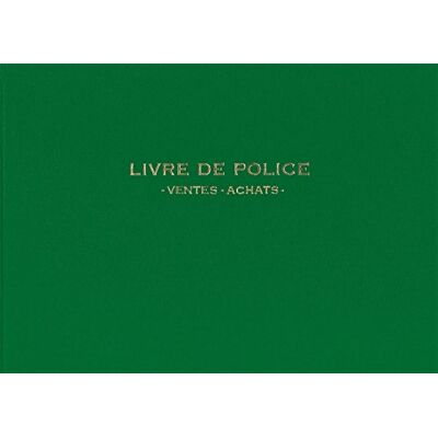 Elve Registre de police métaux précieux ventes été achats 21 x 30 cm 200 pages Gris - Publicité Elve Registre de police métaux précieux ventes été achats 21 x 30 cm 200 pages Gris - Publicité