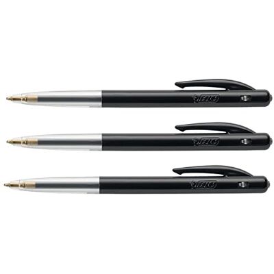 BIC Lot de 3 Stylos bille Rétractable M10 CLIC medium pointe moyenne 1 mm noire - Publicité BIC Lot de 3 Stylos bille Rétractable M10 CLIC medium pointe moyenne 1 mm noire - Publicité