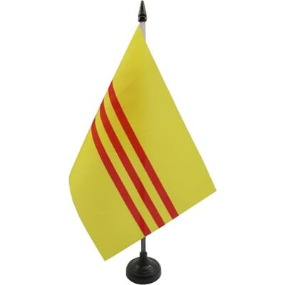 AZ FLAG Drapeau De Table Sud Vietnam 21x14 cm Petit Drapeau Vietnamien De Bureau 100% Polyester Avec Hampe De 25cm Et Socle En Plastique Noir - Publicité AZ FLAG Drapeau De Table Sud Vietnam 21x14 cm Petit Drapeau Vietnamien De Bureau 100% Polyester Avec Hampe De 25cm Et Socle En Plastique Noir - Publicité