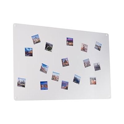 STALFORM STALFOM Léger Panneau Magnétique en Acier Mural Blanc 66x42 cm Tableau Magnétique Plaque à Visser Aimanté Idéal pour Mur - Publicité STALFORM STALFOM Léger Panneau Magnétique en Acier Mural Blanc 66x42 cm Tableau Magnétique Plaque à Visser Aimanté Idéal pour Mur - Publicité