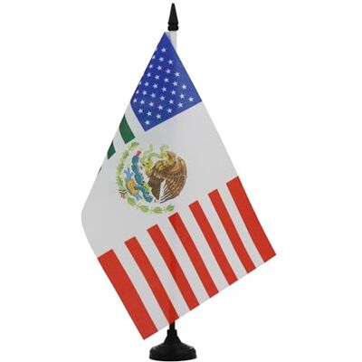 AZ FLAG Drapeau de Table Amité Etats-Unis Mexique 21x14 cm Socle Plastique Usage intérieur Drapeau de bureau de l'Union Jack finition cousue et bords renforcés polyester 100D - Publicité AZ FLAG Drapeau de Table Amité Etats-Unis Mexique 21x14 cm Socle Plastique Usage intérieur Drapeau de bureau de l'Union Jack finition cousue et bords renforcés polyester 100D - Publicité