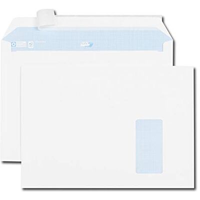 GPV Boîte de 250 enveloppes 229 x 324 mm blanches 100g auto-adhésives fenêtre 50 x 100 mm Qualité+ - Publicité GPV Boîte de 250 enveloppes 229 x 324 mm blanches 100g auto-adhésives fenêtre 50 x 100 mm Qualité+ - Publicité