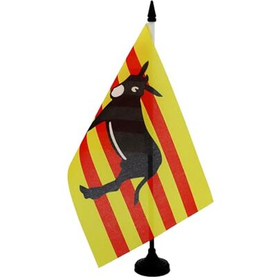 AZ FLAG Drapeau De Table Catalogne avec âne 21x14 cm Petit Drapeau Catalan De Bureau 100% Polyester Avec Hampe De 25cm Et Socle En Plastique Noir - Publicité AZ FLAG Drapeau De Table Catalogne avec âne 21x14 cm Petit Drapeau Catalan De Bureau 100% Polyester Avec Hampe De 25cm Et Socle En Plastique Noir - Publicité