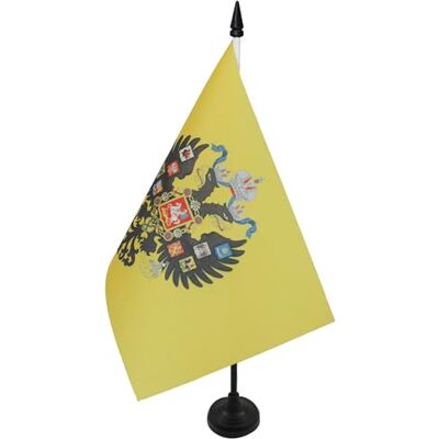 AZ FLAG Drapeau De Table Russie WWI 21x14 cm Petit Drapeau Russe De Bureau 100% Polyester Avec Hampe De 25cm Et Socle En Plastique Noir - Publicité AZ FLAG Drapeau De Table Russie WWI 21x14 cm Petit Drapeau Russe De Bureau 100% Polyester Avec Hampe De 25cm Et Socle En Plastique Noir - Publicité