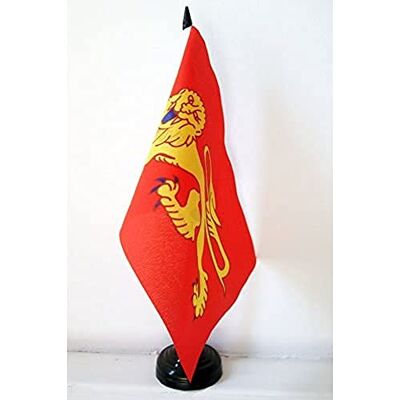 AZ FLAG Drapeau De Table Aquitaine 21x14 cm Petit Drapeau Aquitain De Bureau 100% Polyester Avec Hampe De 25cm Et Socle En Plastique Noir - Publicité AZ FLAG Drapeau De Table Aquitaine 21x14 cm Petit Drapeau Aquitain De Bureau 100% Polyester Avec Hampe De 25cm Et Socle En Plastique Noir - Publicité