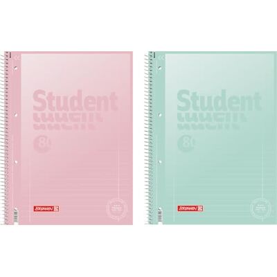 BRUNNEN College Block Premium Student « Pastel » A4, couleurs pastel (couleur aléatoire) - Publicité BRUNNEN College Block Premium Student « Pastel » A4, couleurs pastel (couleur aléatoire) - Publicité