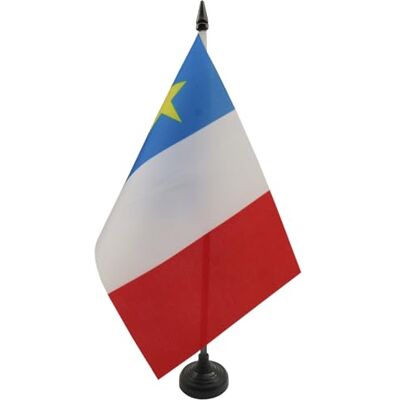 AZ FLAG Drapeau De Table Acadie 21x14 cm Petit Drapeau Acadien De Bureau 100% Polyester Avec Hampe De 25cm Et Socle En Plastique Noir - Publicité AZ FLAG Drapeau De Table Acadie 21x14 cm Petit Drapeau Acadien De Bureau 100% Polyester Avec Hampe De 25cm Et Socle En Plastique Noir - Publicité