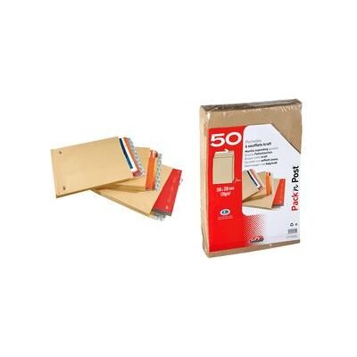 GPV 28760 Pochette 280x365mm 2 6 120g Soufflet 30mm Anti-éclatement Lot de 50 Kraft - Publicité GPV 28760 Pochette 280x365mm 2 6 120g Soufflet 30mm Anti-éclatement Lot de 50 Kraft - Publicité