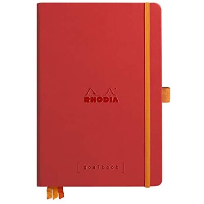 Rhodia 118783C Carnet Rigide Goalbook Coquelicot A5 14,8 x 21 cm Pointillés Dot 240 pages Papier Clairefontaine Ivoire 90 g/m² 3 Rubans, Fermeture Élastique Simili Cuir - Publicité Rhodia 118783C Carnet Rigide Goalbook Coquelicot A5 14,8 x 21 cm Pointillés Dot 240 pages Papier Clairefontaine Ivoire 90 g/m² 3 Rubans, Fermeture Élastique Simili Cuir - Publicité