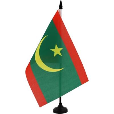 AZ FLAG Drapeau De Table Mauritanie 21x14 cm Petit Drapeau Mauritanien De Bureau 100% Polyester Avec Hampe De 25cm Et Socle En Plastique Noir - Publicité AZ FLAG Drapeau De Table Mauritanie 21x14 cm Petit Drapeau Mauritanien De Bureau 100% Polyester Avec Hampe De 25cm Et Socle En Plastique Noir - Publicité
