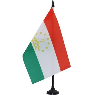 AZ FLAG Drapeau De Table Tadjikistan 21x14 cm Petit Drapeau Tadjik De Bureau 100% Polyester Avec Hampe De 25cm Et Socle En Plastique Noir - Publicité AZ FLAG Drapeau De Table Tadjikistan 21x14 cm Petit Drapeau Tadjik De Bureau 100% Polyester Avec Hampe De 25cm Et Socle En Plastique Noir - Publicité