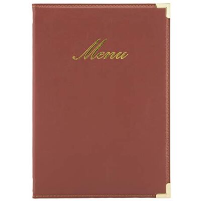 SECURIT Protège-menu Simili cuir de la Gamme Classique A5, 1 Double Insert Inclus (présente 4 Pages A5) - Publicité SECURIT Protège-menu Simili cuir de la Gamme Classique A5, 1 Double Insert Inclus (présente 4 Pages A5) - Publicité