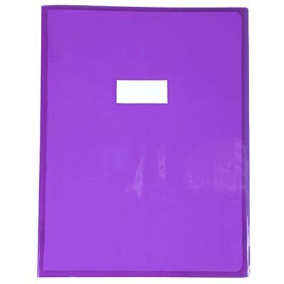 Calligraphe 73406AMZC Un Protège-Cahier Cristalux Violet 24x32 cm 22/100ème avec Porte-Étiquette PVC Transparent Lisse - Publicité Calligraphe 73406AMZC Un Protège-Cahier Cristalux Violet 24x32 cm 22/100ème avec Porte-Étiquette PVC Transparent Lisse - Publicité