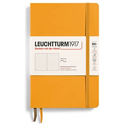 LEUCHTTURM1917 365640 Carnet Paperback (B6+), Couverture souple, 123 pages numérotées, Rising Sun, pointillé - Publicité LEUCHTTURM1917 365640 Carnet Paperback (B6+), Couverture souple, 123 pages numérotées, Rising Sun, pointillé - Publicité