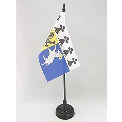 AZ FLAG Drapeau De Table Finistère 15x10 cm Mini Drapeau Du Département Du Finistère De Bureau 100% Polyester Avec Hampe De 25cm Et Socle En Plastique Noir - Publicité AZ FLAG Drapeau De Table Finistère 15x10 cm Mini Drapeau Du Département Du Finistère De Bureau 100% Polyester Avec Hampe De 25cm Et Socle En Plastique Noir - Publicité