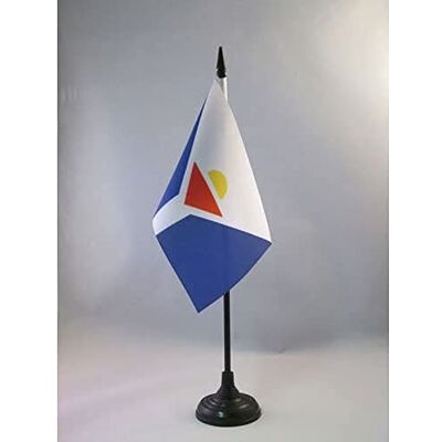 AZ FLAG Drapeau De Table Saint-Martin 15x10 cm Mini Drapeau Saint-Martinois De Bureau 100% Polyester Avec Hampe De 25cm Et Socle En Plastique Noir - Publicité AZ FLAG Drapeau De Table Saint-Martin 15x10 cm Mini Drapeau Saint-Martinois De Bureau 100% Polyester Avec Hampe De 25cm Et Socle En Plastique Noir - Publicité