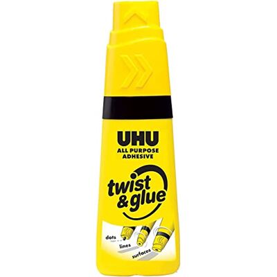 UHU Tube de colle twist and glue avec solvant, flacon de 35g - Publicité UHU Tube de colle twist and glue avec solvant, flacon de 35g - Publicité