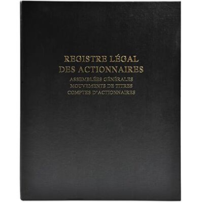 Le Dauphin Réf. 942D Classeur juridique noir registres légal des ACTIONNAIRES 4 anneaux 108 feuillets numérotés Assemblée Générale, mouvement de titres, fiches actionnaires Format A4 - Publicité Le Dauphin Réf. 942D Classeur juridique noir registres légal des ACTIONNAIRES 4 anneaux 108 feuillets numérotés Assemblée Générale, mouvement de titres, fiches actionnaires Format A4 - Publicité