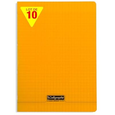 Calligraphe 18138Cpack Un paquet de 10 Cahiers Agrafés Orange (une Marque de Clairefontaine) A4 21x29,7 cm 96 Pages Grands Carreaux Papier Blanc 90 g Couverture Polypro Transparent - Publicité Calligraphe 18138Cpack Un paquet de 10 Cahiers Agrafés Orange (une Marque de Clairefontaine) A4 21x29,7 cm 96 Pages Grands Carreaux Papier Blanc 90 g Couverture Polypro Transparent - Publicité