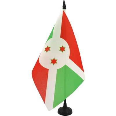 AZ FLAG Drapeau De Table Burundi 21x14 cm Petit Drapeau Burundais De Bureau 100% Polyester Avec Hampe De 25cm Et Socle En Plastique Noir - Publicité AZ FLAG Drapeau De Table Burundi 21x14 cm Petit Drapeau Burundais De Bureau 100% Polyester Avec Hampe De 25cm Et Socle En Plastique Noir - Publicité