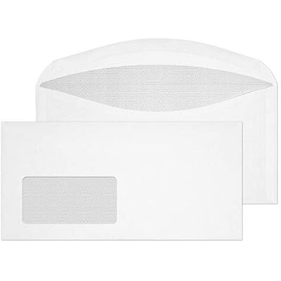 Blake Everyday enveloppe DL+ (11.4 x 22.9cm) Low avec fenêtre lot de 1000 unités 75 GSM enveloppes blanches gommées pack múltiple papeterie Modèle 12704 - Publicité Blake Everyday enveloppe DL+ (11.4 x 22.9cm) Low avec fenêtre lot de 1000 unités 75 GSM enveloppes blanches gommées pack múltiple papeterie Modèle 12704 - Publicité