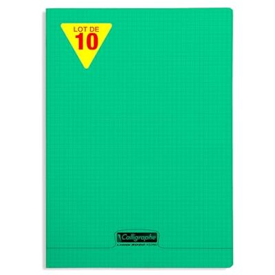 Calligraphe 18475Cpack Un lot de 10 Cahiers Agrafés Verts (une Marque de Clairefontaine) 24x32 cm 48 Pages Petits Carreaux Papier Blanc 90 g Couverture Polypro Transparent - Publicité Calligraphe 18475Cpack Un lot de 10 Cahiers Agrafés Verts (une Marque de Clairefontaine) 24x32 cm 48 Pages Petits Carreaux Papier Blanc 90 g Couverture Polypro Transparent - Publicité