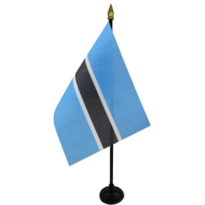 AZ FLAG Mini Drapeau Botswana De Table 15x10 cm Drapeau Botswanais De Bureau 100% Polyester Avec Hampe Pointe Dorée 25cm - Publicité AZ FLAG Mini Drapeau Botswana De Table 15x10 cm Drapeau Botswanais De Bureau 100% Polyester Avec Hampe Pointe Dorée 25cm - Publicité