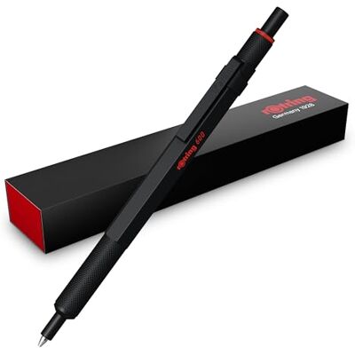 Rotring 600 Stylo Gel 0,55 mm Encre noire Corps métallique noir Prise crantée antidérapante et corps hexagonal Rechargeable - Publicité Rotring 600 Stylo Gel 0,55 mm Encre noire Corps métallique noir Prise crantée antidérapante et corps hexagonal Rechargeable - Publicité