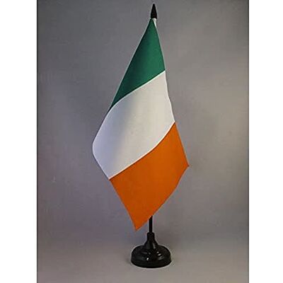 AZ FLAG Drapeau de Table Irlande 22x15 cm Drapeau Irlandais De Bureau 100% Polyester Avec Hampe De 25cm Et Socle En Plastique Noir 20g - Publicité AZ FLAG Drapeau de Table Irlande 22x15 cm Drapeau Irlandais De Bureau 100% Polyester Avec Hampe De 25cm Et Socle En Plastique Noir 20g - Publicité
