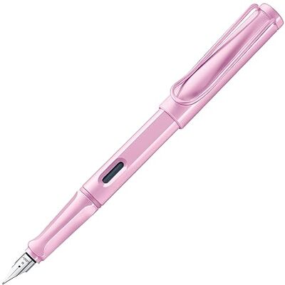 Lamy safari lightrose Stylo Plume avec grip ergonomique et plume acier poli en taille M matière plastique robuste ASA avec cartouche bleue T 10 Droitier - Publicité Lamy safari lightrose Stylo Plume avec grip ergonomique et plume acier poli en taille M matière plastique robuste ASA avec cartouche bleue T 10 Droitier - Publicité