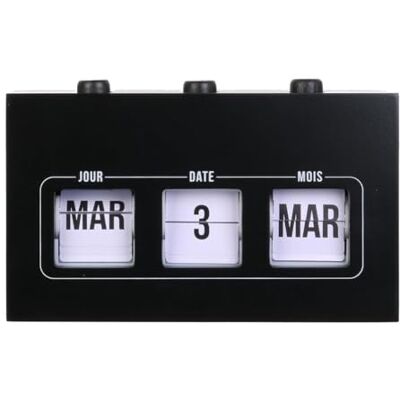 AltoBuy Calendrier Perpétuel Vintage Flip Flap Noir VINYO - Publicité AltoBuy Calendrier Perpétuel Vintage Flip Flap Noir VINYO - Publicité