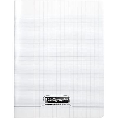 Calligraphe 18129C Un Cahier Agrafé Incolore (une Marque de Clairefontaine) 17x22 cm 96 Pages Grands Carreaux Papier Blanc 90 g Couverture Polypro Transparent - Publicité Calligraphe 18129C Un Cahier Agrafé Incolore (une Marque de Clairefontaine) 17x22 cm 96 Pages Grands Carreaux Papier Blanc 90 g Couverture Polypro Transparent - Publicité