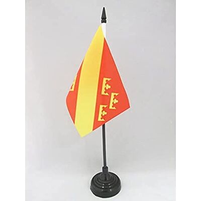 AZ FLAG Drapeau De Table Haute-Alsace 15x10 cm Mini Drapeau Alsacien Du Haut-Rhin De Bureau 100% Polyester Avec Hampe De 25cm Et Socle En Plastique Noir - Publicité AZ FLAG Drapeau De Table Haute-Alsace 15x10 cm Mini Drapeau Alsacien Du Haut-Rhin De Bureau 100% Polyester Avec Hampe De 25cm Et Socle En Plastique Noir - Publicité