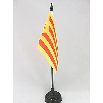 AZ FLAG Drapeau De Table Catalogne Estelada Vermella 15x10 cm Mini Drapeau Catalan Indépendentiste De Bureau 100% Polyester Avec Hampe De 25cm Et Socle En Plastique Noir - Publicité AZ FLAG Drapeau De Table Catalogne Estelada Vermella 15x10 cm Mini Drapeau Catalan Indépendentiste De Bureau 100% Polyester Avec Hampe De 25cm Et Socle En Plastique Noir - Publicité