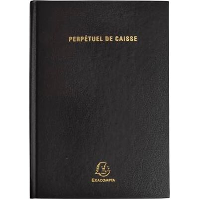 Exacompta Agenda journalier Caisse perpétuel 14,8x21cm Noir - Publicité Exacompta Agenda journalier Caisse perpétuel 14,8x21cm Noir - Publicité