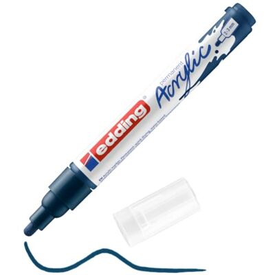 Edding 5100 Medium acrylic marker midnight blue 1 waterproof acrylic marker medium round tip 2-3mm - Publicité Edding 5100 Medium acrylic marker midnight blue 1 waterproof acrylic marker medium round tip 2-3mm - Publicité