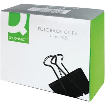 Q-Connect Q Connect Pinces double clip 51 mm (Lot de 10) - Publicité Q-Connect Q Connect Pinces double clip 51 mm (Lot de 10) - Publicité