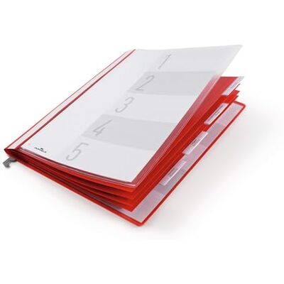 Durable Dossier pour la gestion du personnel 5 intercalaires avec page de couverture 1 pièce 255403 Rouge - Publicité Durable Dossier pour la gestion du personnel 5 intercalaires avec page de couverture 1 pièce 255403 Rouge - Publicité